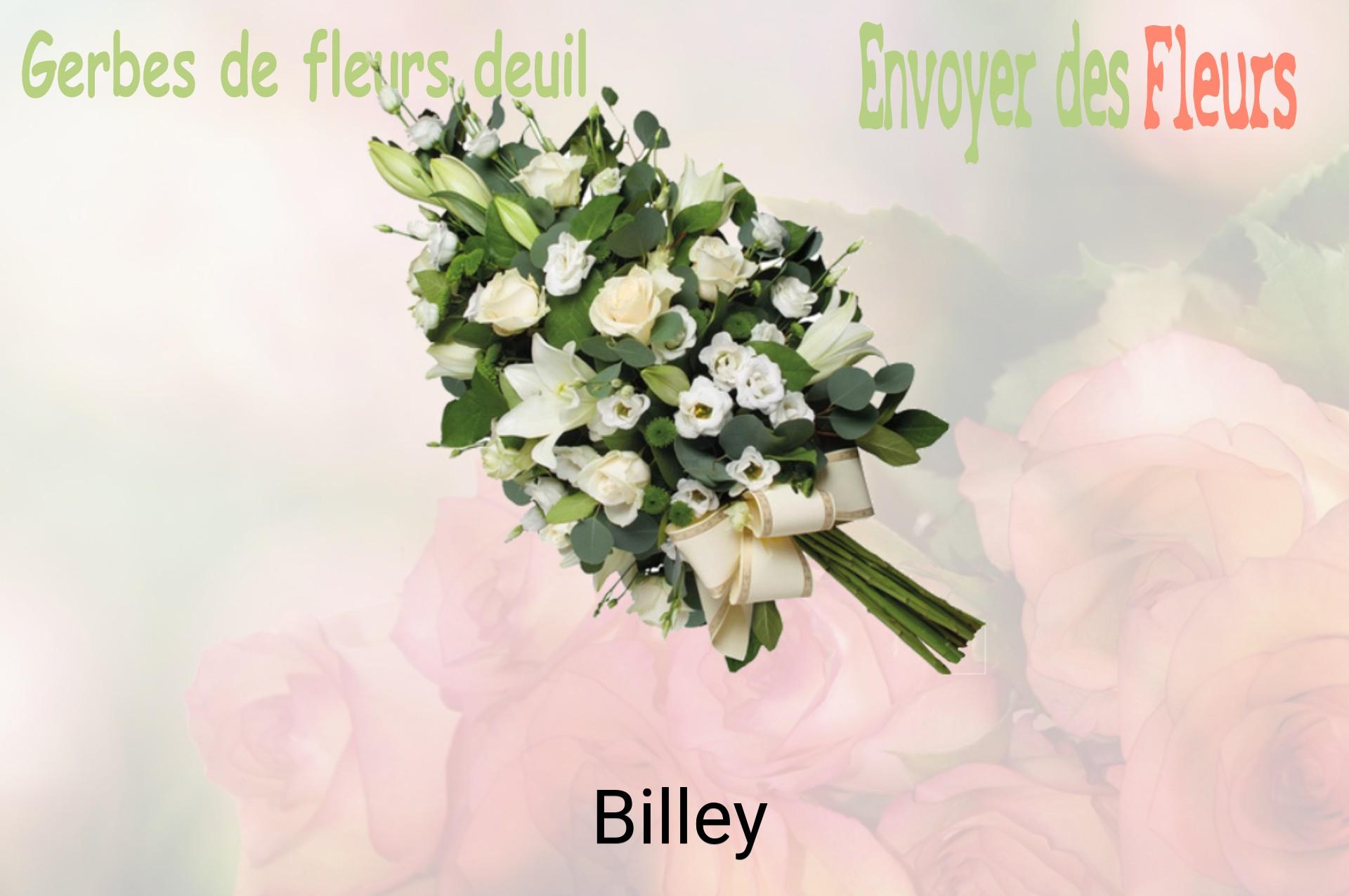 Gerbe de fleurs de deuil livrée à Billey